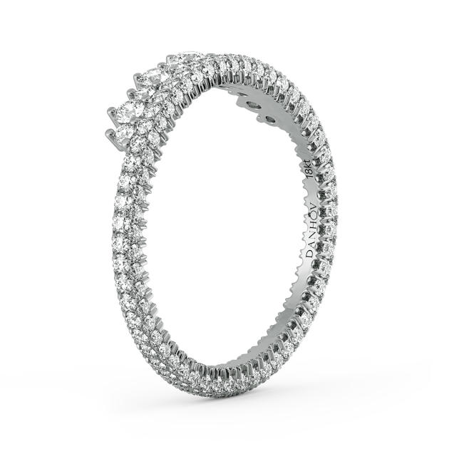 Norme De Danhov Diamond Wedding Band in 14k White Gold