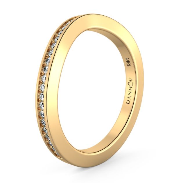 Norme de Danhov Diamond Wedding Band in 14k Yellow Gold