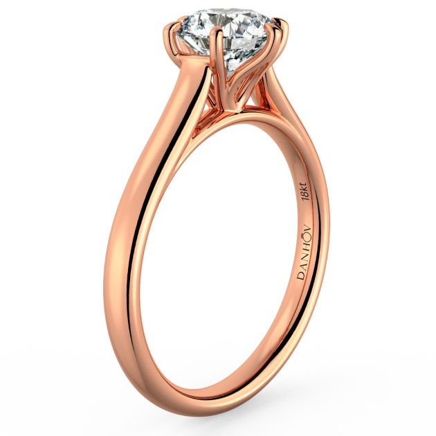 Norme de Danhov Engagement Ring in 14k Rose Gold