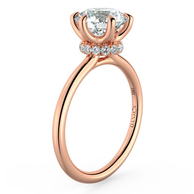 Norme De Danhov Ladies Engagement Ring Set in 14k Rose Gold