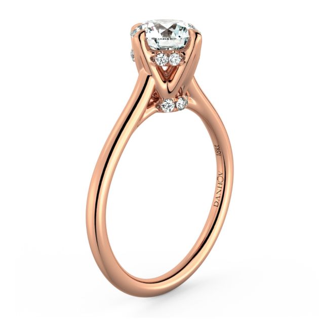 Norme de Danhov Engagement Ring in 18k Rose Gold