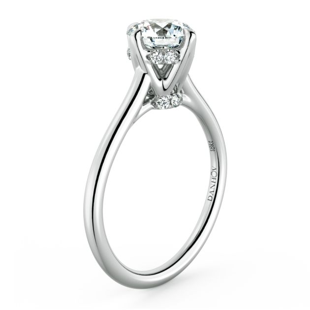 Norme de Danhov Engagement Ring in 14k White Gold