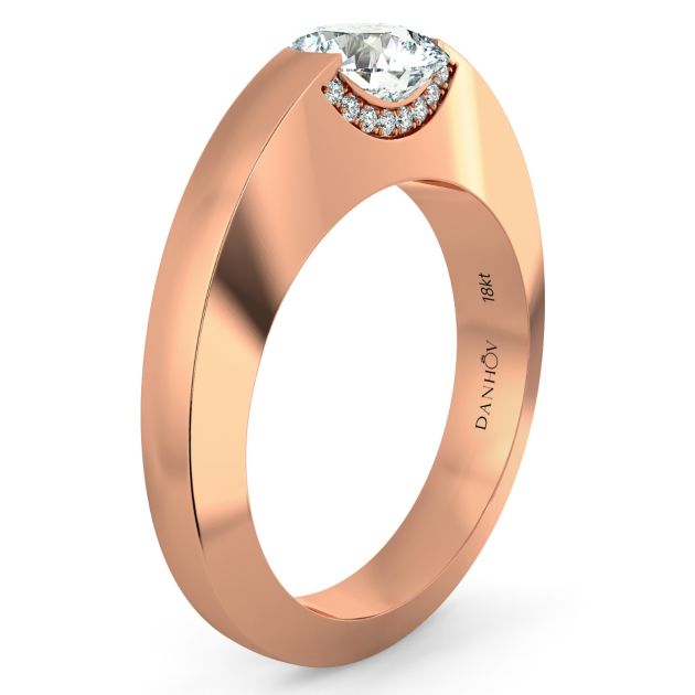 Norme de Danhov Classic  Engagement Ring for Women in 18k Rose Gold