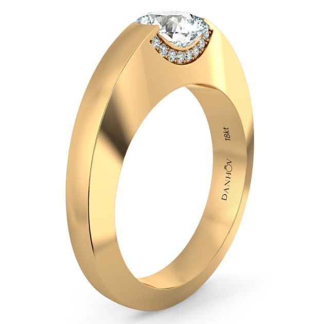 Norme de Danhov Classic  Engagement Ring for Women in 18k Yellow Gold