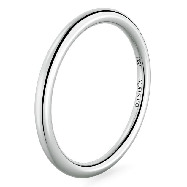 Norme de Danhov Classic Wedding Band in 14k White Gold