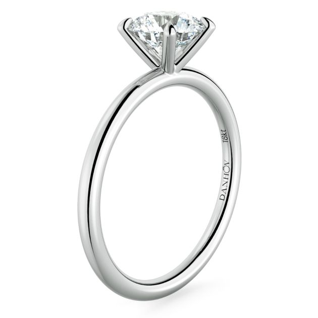 Norme De Danhov Classico Engagement Ring in 18k White Gold
