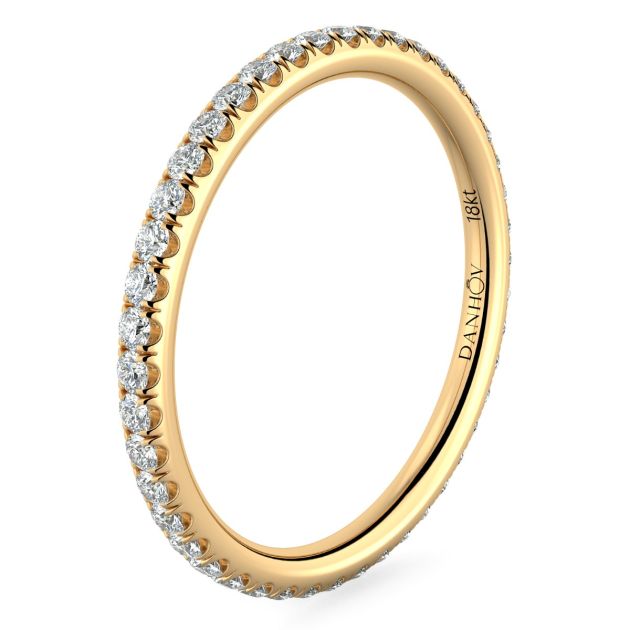 Norme de Danhov Diamond Wedding Band for Women in 18k Yellow Gold