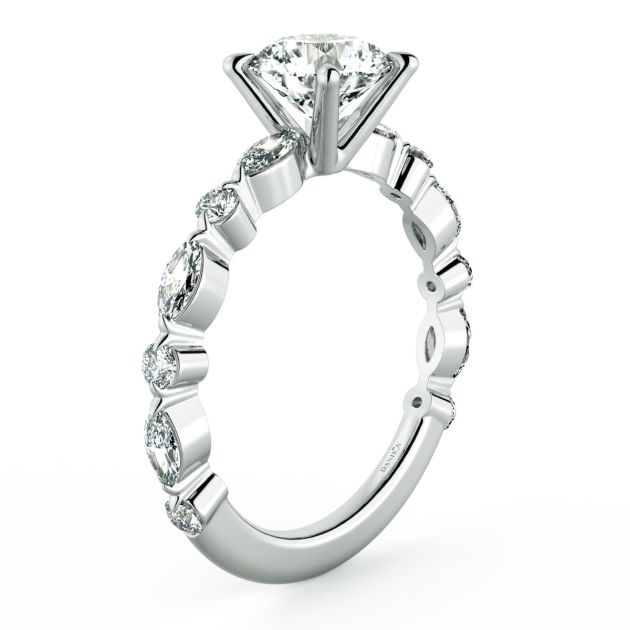 Norme de Danhov Versailles Diamond Engagement Ring in Platinum