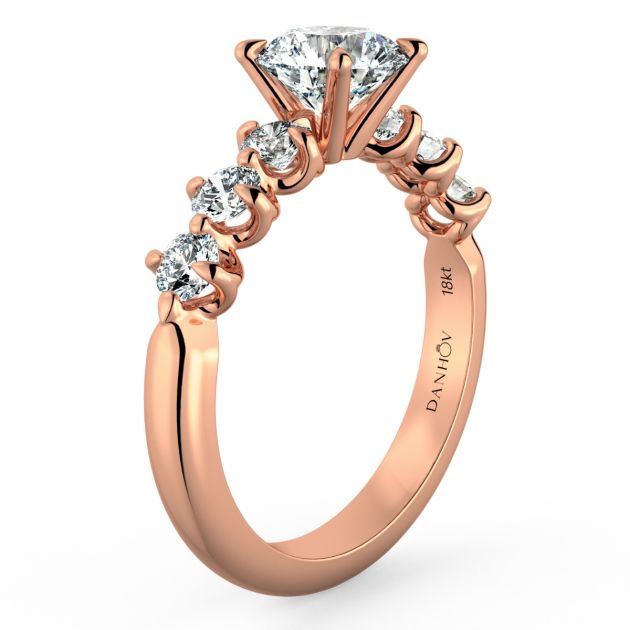 Norme de Danhov Engagement Ring in 18k Rose Gold