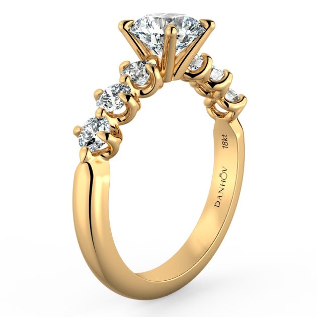Norme de Danhov Engagement Ring in 18k Yellow Gold