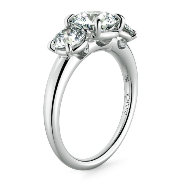 Norme de Danhov  Engagement Ring for Women in 18k  White Gold