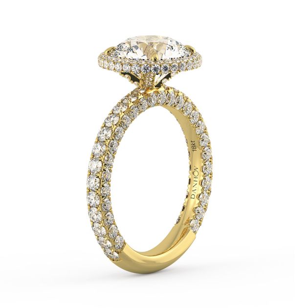 Norme de Danhov Diamond Engagement Ring for Women in 14k Yellow Gold