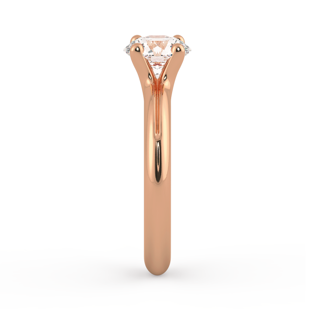 Danhov Tension Engagement Ring in 14k Rose Gold