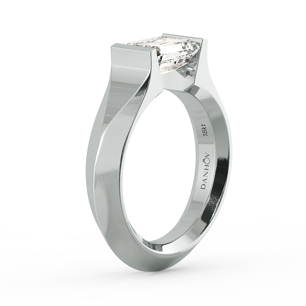 Danhov Tension Engagement Ring in 14k White Gold