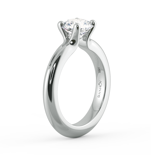 Danhov Tension Engagement Ring in 14k White Gold