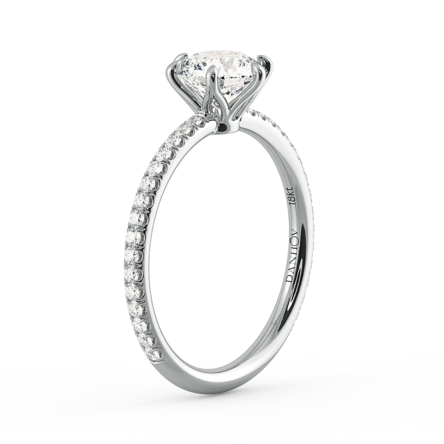 Norme de Danhov Engagement Ring for Women in 18k White Gold