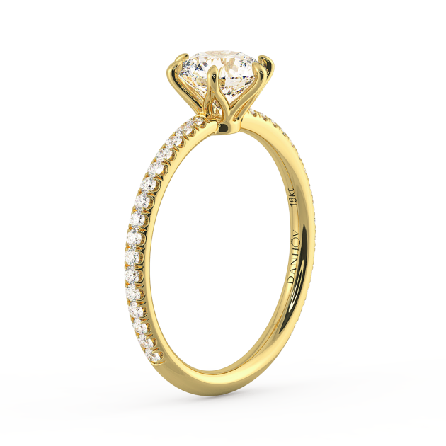 Norme de Danhov Engagement Ring for Women in 14k Yellow Gold