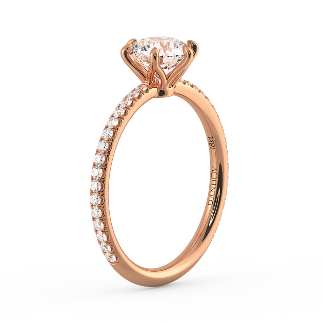 Norme de Danhov Engagement Ring for Women in 18k Rose Gold