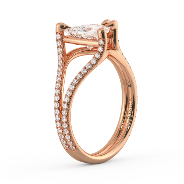 Danhov Solo Filo Engagement Ring in 14k Rose Gold
