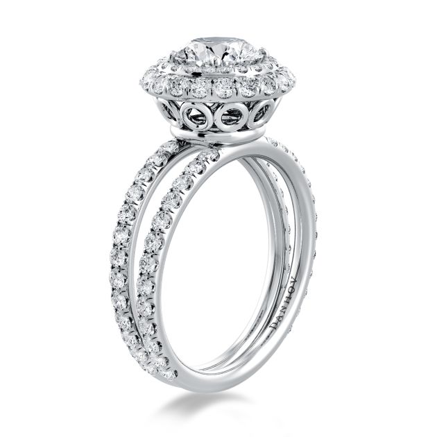 Danhov Solo Filo Exclusive Engagement Ring in 14k White Gold
