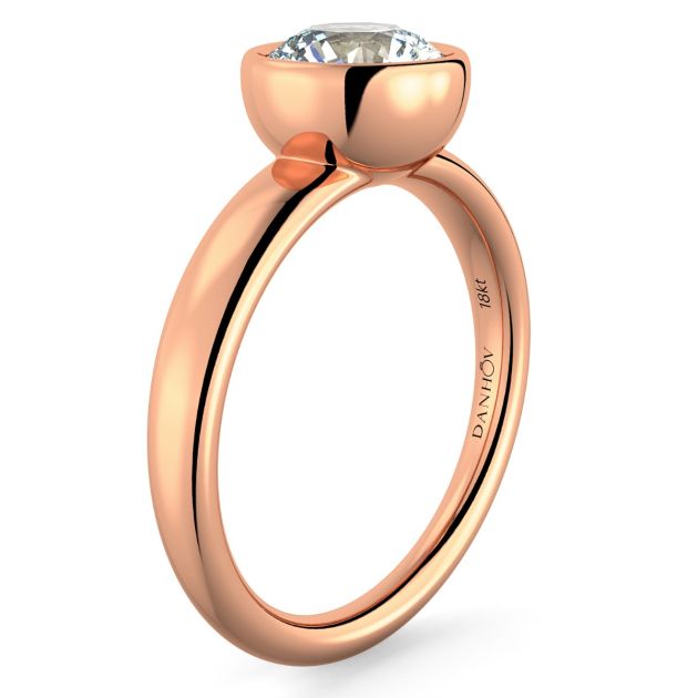 Norme de Danhov Engagement Ring in 14k Rose Gold