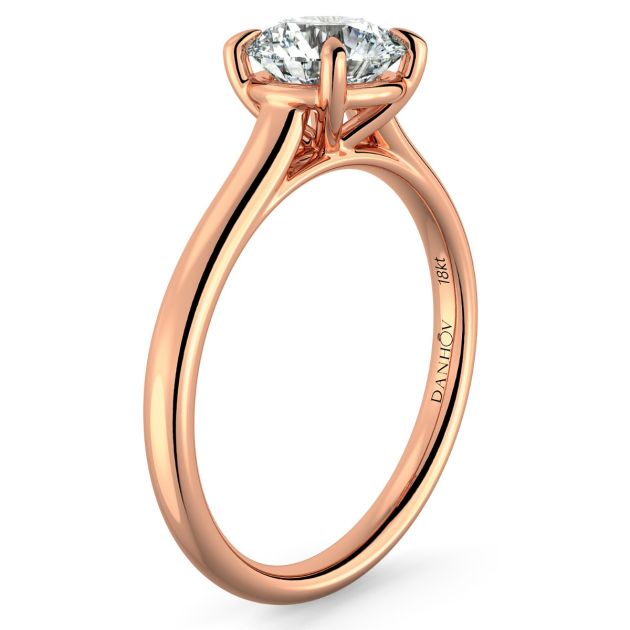 Norme de Danhov Engagement Ring in 14k Rose Gold