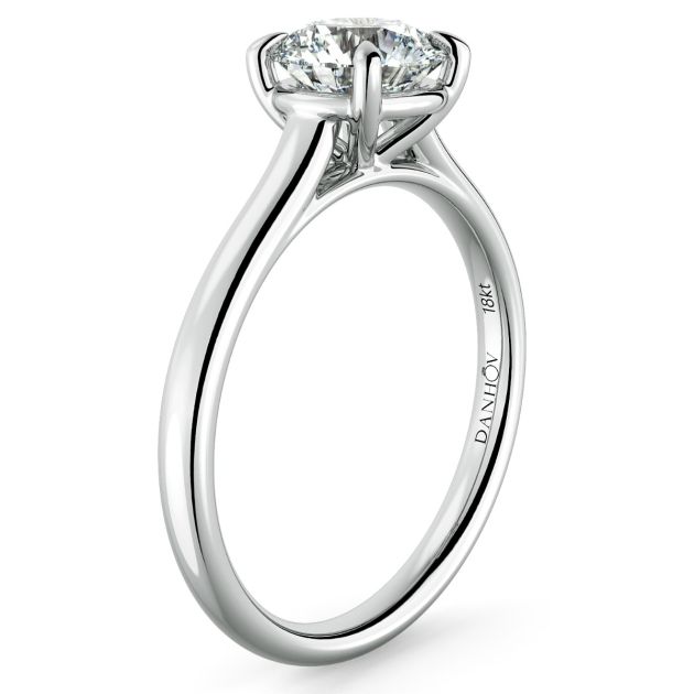 Norme de Danhov Engagement Ring in 14k White Gold
