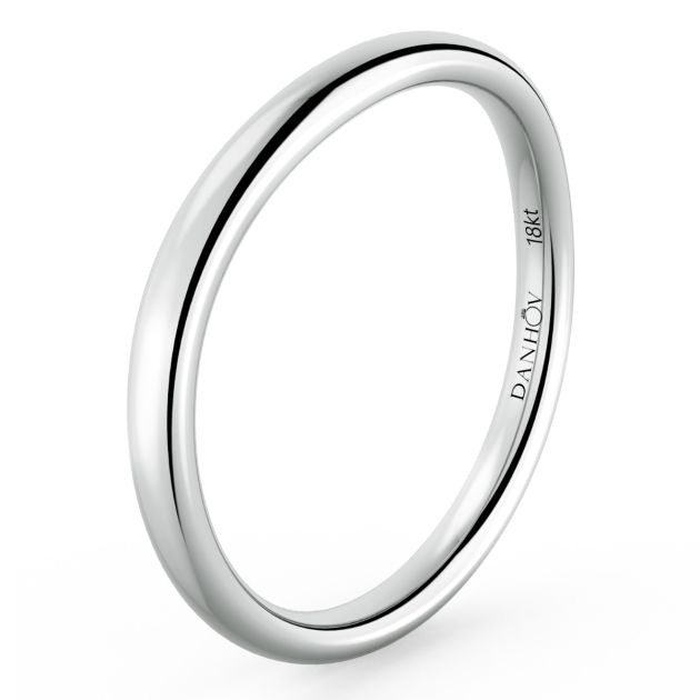 Norme de Danhov Wedding Band in 14k White Gold 