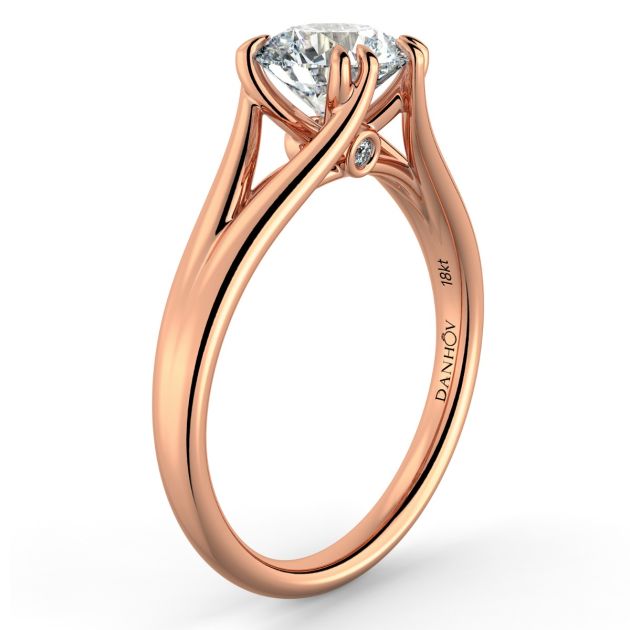 Norme de Danhov  Engagement Ring for Women in 14k Rose Gold