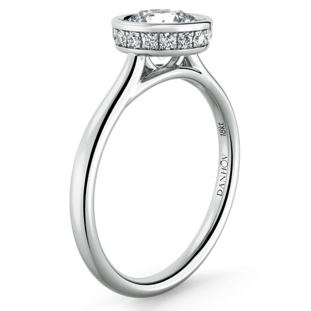 Norme de Danhov  Engagement Ring for Women in 14k White Gold