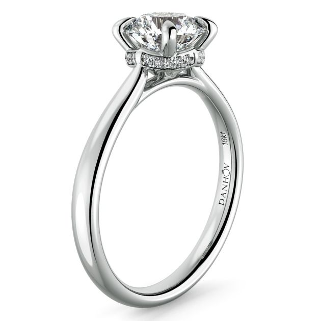 Norme de Danhov  Engagement Ring for Women in 14k White Gold