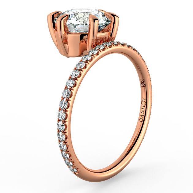 Norme de Danhov Diamond  Engagement Ring for Women in 18k Rose Gold