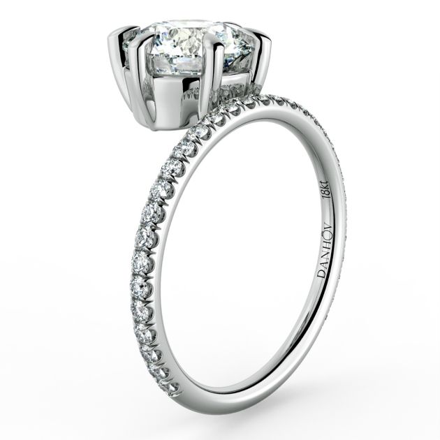 Norme de Danhov Diamond  Engagement Ring for Women in 14k White Gold