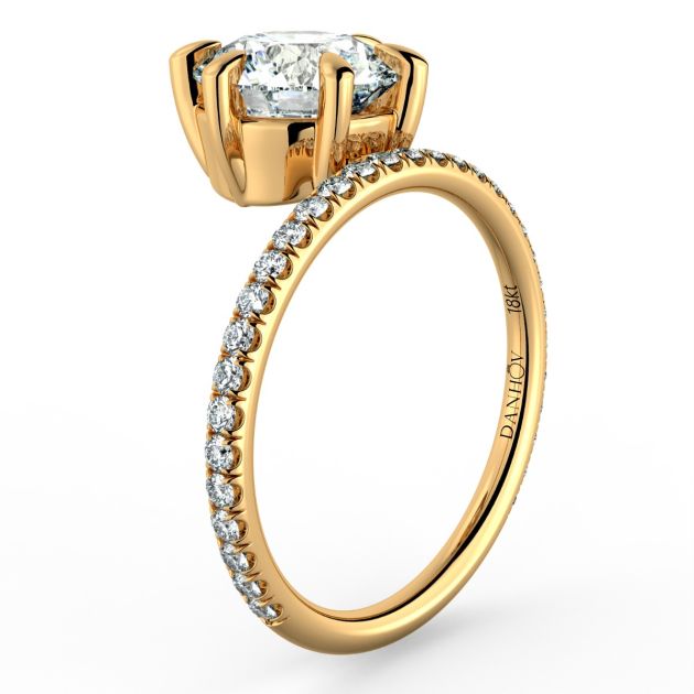 Norme de Danhov Diamond  Engagement Ring for Women in 14k Yellow Gold