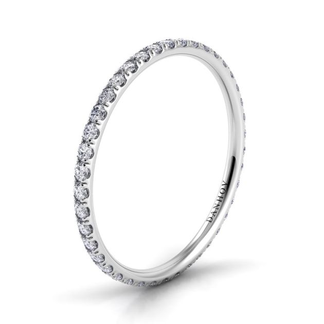 Danhov Abbraccio Classic Wedding Band in 14k White Gold