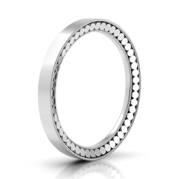Danhov Tubetto Domed Women's Wedding Band in 14k White Gold