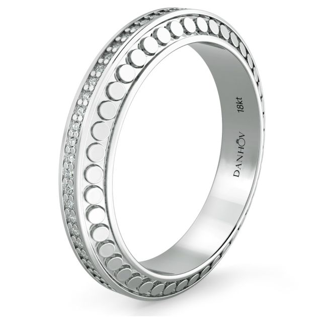 Danhov Tubetto Diamond Wedding Ring in Platinum 