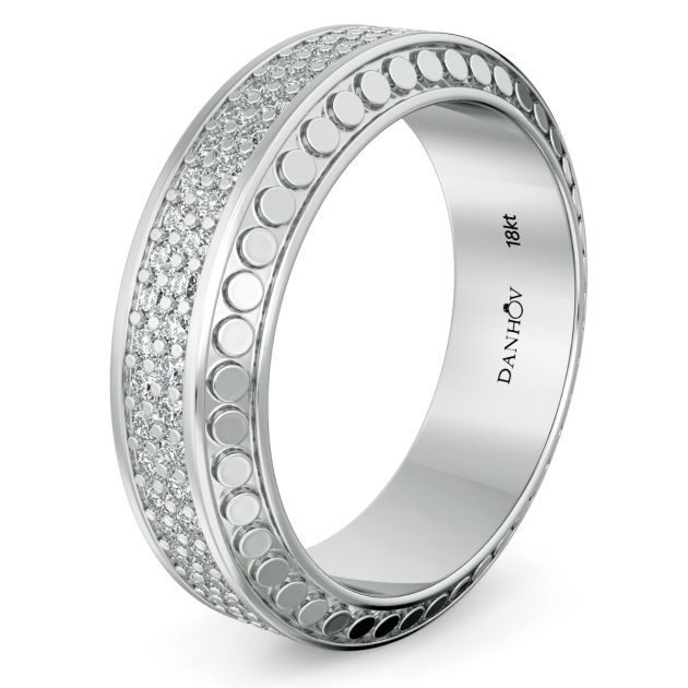 Danhov Tubetto Diamond Wedding Ring in Platinum 
