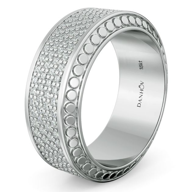 Danhov Tubetto Diamond Wedding Ring in Platinum 