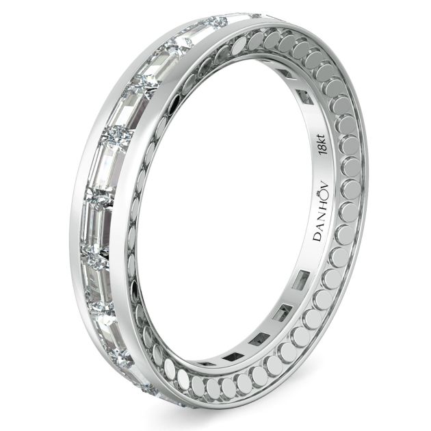 Danhov Tubetto Diamond Wedding Ring in 14KT White Gold 