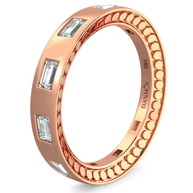 Danhov Tubetto Diamond Wedding Ring in 14 Ross Gold 