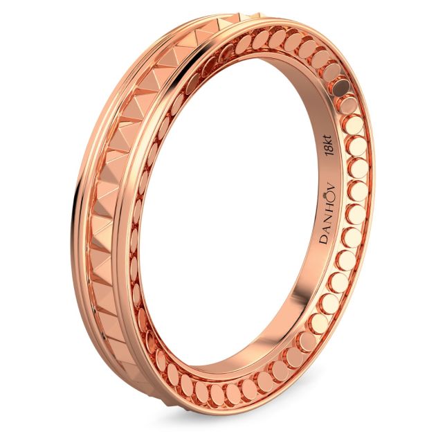 Danhov Tubetto Diamond Wedding Ring in 14k Rose Gold