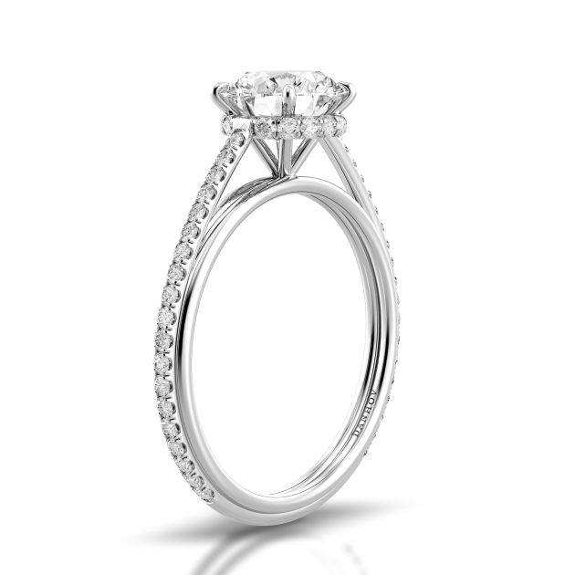 Danhov Unito  Diamond Engagement Ring  in 14k White Gold