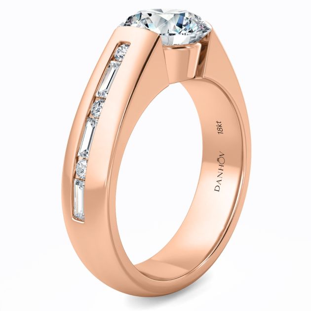 Norem de Danhov tension style engagement ring in 18K Rose Gold