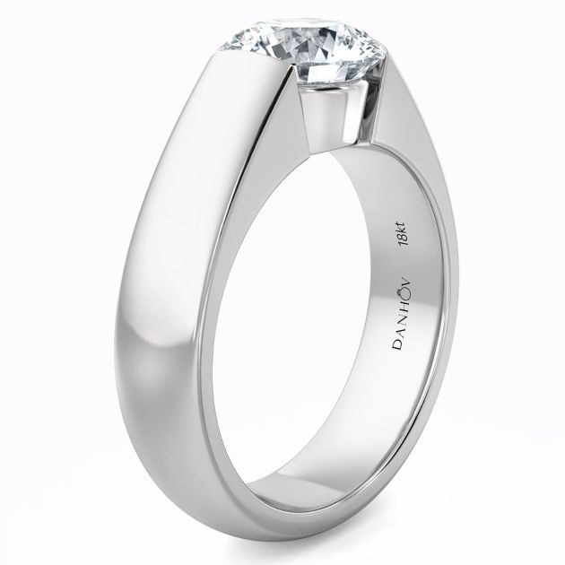 Norem de Danhov tension style engagement ring in 14K White gold 