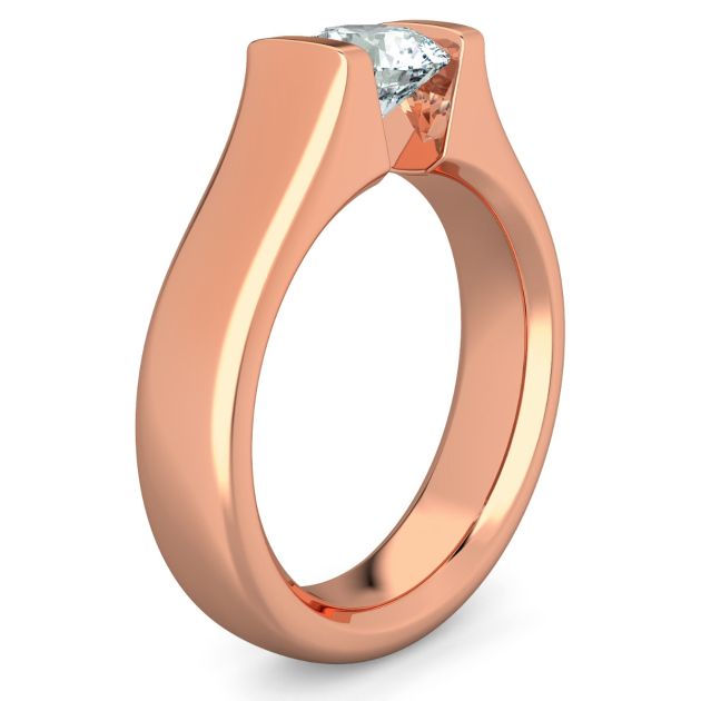 Danhov Tension Engagement Ring in 14k Rose Gold