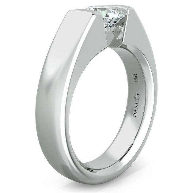 Danhov Tension Engagement Ring in 14k White Gold