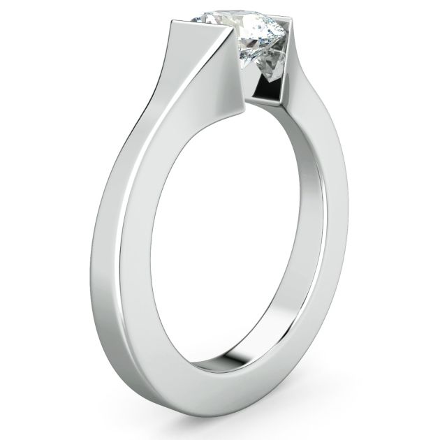 Danhov Tension Engagement Ring in 14k White Gold