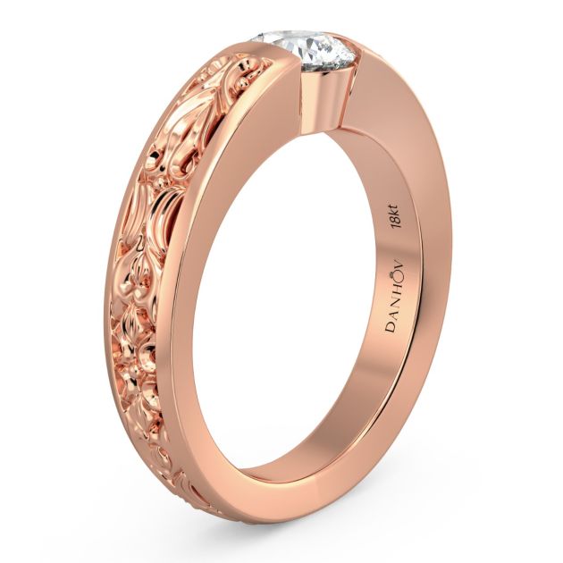 Norme de Danhov Engagement Ring for Women in 18k Rose Gold