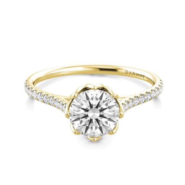 Danhov Classico Solitaire Diamond Engagement Ring in 18k Yellow Gold